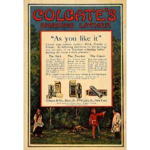  1916 Ad Colgate Shave Lather Powder Cream Jester Woods 