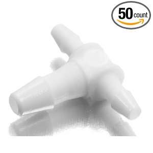 Value Plastics Tee Reduce Connector , 400 Series Barbs, 1/16, 3/32ID 