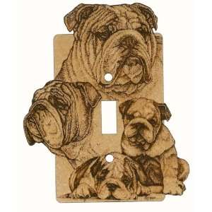 Bulldog Single Dog Switch Plate Design 2