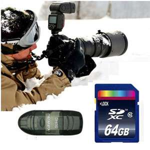 64G 64GB SD XC SDXC SDHC MEMORY CARD+CASE+ADAPTER+READER for DC  