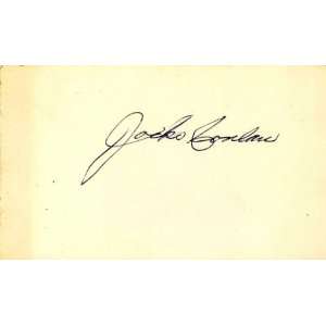  Jocko Conlan Autographed 3x5 Card Hall of Fame Umpire 