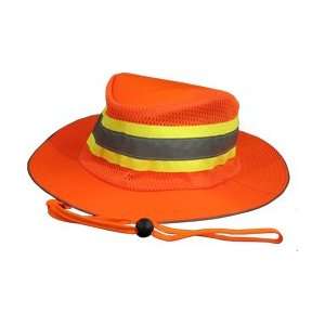 Ranger Hat   Boonie Hi Visibility Orange   Mesh Woven Oxford W Pu 