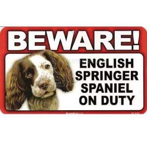  Sign Guard English Springer On Duty 8 x 4.75 inch 