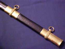   US NAVY NAVAL OFFICERS SWORD SCABBARD   HARD TO FIND FOR WIDE BLADE
