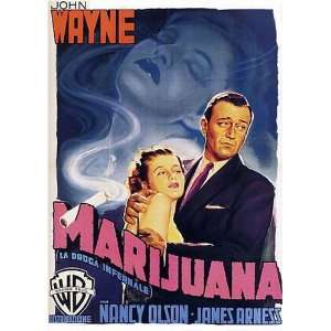  Marijuana Vintage John Wayne Movie Poster