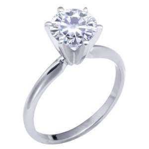   Moissanite Solitaire Engagement Ring by Vicky K Designs   4.0 Jewelry