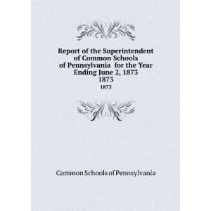   Year Ending June 2, 1873. 1873 Common Schools of Pennsylvania Books