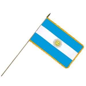  Argentina Flag (With Seal) 12X18 Inch Mounted E Poly With 