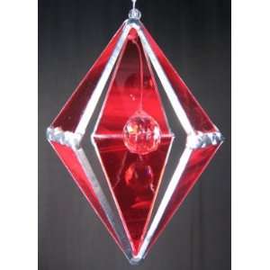   Dancer   Crystal Ball Glass Prism   Red Stained Glass 