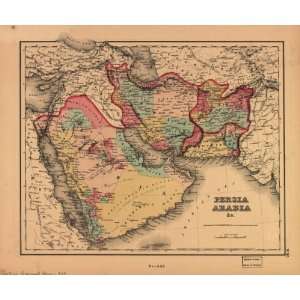  1855 map of Iran, Middle East