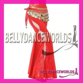 BELLY DANCE COSTUME RHINESTONE FLARE LACE PANTS 9 COLOR  