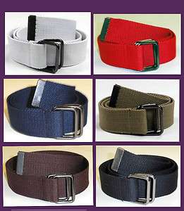 Ring Cotton Canvas Army military Web Golf Belt Wholesale 1 1/2 Wide 