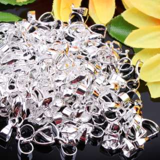 10pcs 6x3mm Silver Plated Pendant Bail Clasps Findings  