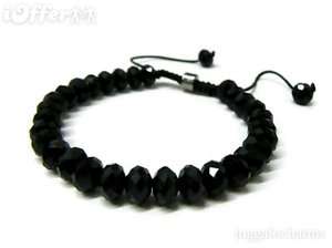 Rick Ross Diamond Shamballa Bracelet Onyx Beads chain necklace  