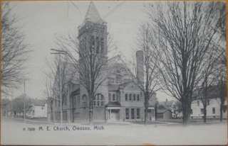 1909 PC Methodist Episcopal Church Owosso, Michigan MI  