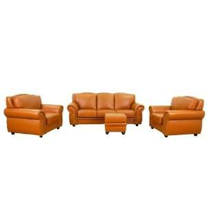  European Italian Design Furniture Leather Sofa Set