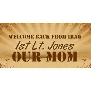  3x6 Vinyl Banner   Welcome Back From Iraq Parchment 