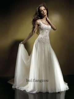 Perfect White Wedding Prom Dresses Gowns With Straps 12  