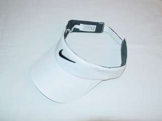   white visor velcro strap longer strap slides into right side for