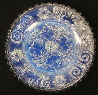 Boston & Sandwich Antique Flint Glass Fiery Opalescent Cup plate 