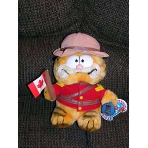  Vintage Plush Garfield the Cat Canadian Mountie Doll Toys 