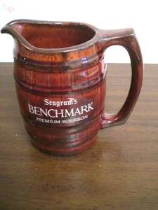 SEAGRAMS BENCHMARK WHISKEY WATER BAR PITCHER EXCELLENT  