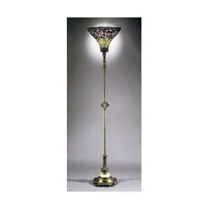 Dale Tiffany Peacock Tail Floor Lamp (Antique Bronze Finish) (72H x 