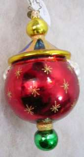 Christopher Radko Chubby Cheerdrops Glass Ornament Red  