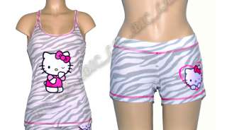 Hello Kitty Sleepwear Tank Top Shorts Pajama S M L XL  