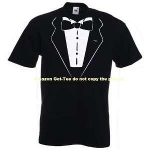  Funny T Shirt Tuxedo Wedding Groom Tie Shirt Black Size 