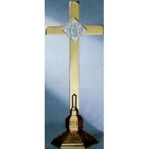  IHS Altar Cross with Decorative Base