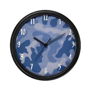  Blue Camo   Military Wall Clock by 
