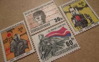 Holocaust Memorial COMP SET of 4 Stamps   *Lidice ~ Lezaky ~ CCCP 