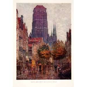  1909 Color Print Alfred Scherres Danzig Poland Jopen 