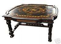 19th C. American Renaissance Revival Inlaid Table  