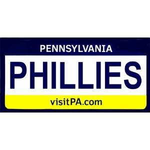 Pennsylvania State Background License Plates   Phillies    Standard 