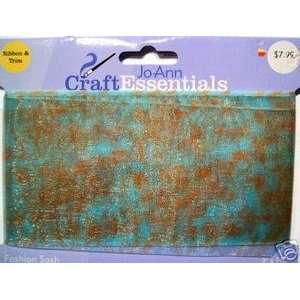  Joann Craft Essentials Fashion Sash Green And Gold 3 Inch 