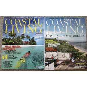 Coastal Living Magazine 2 Issues   July/August 2009 & September 2009