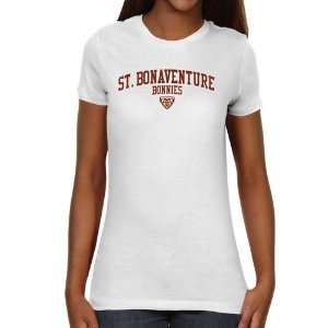  St. Bonaventure Bonnies Ladies Team Arch Slim Fit T Shirt 