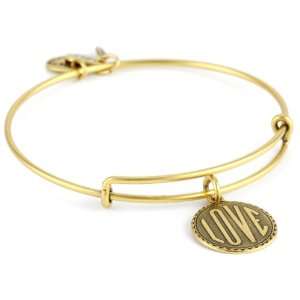 Alex and Ani Bangle Bar Love Expandable Wire in Russian Gold Bangle 