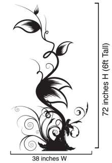 Vinyl Wall Decal Sticker Floral Leaves Swirls #322 6ft  