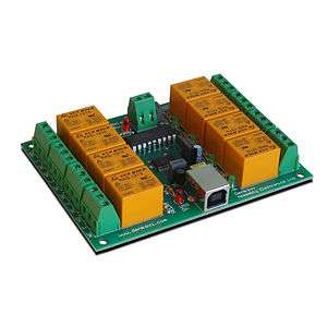 USB Eight Channel Relay Board for Automation   12 V  