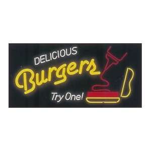   ÂDelicious BurgersÂ Display Sign CL 25 BURGERS