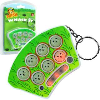 Set of 2 Mini Whack It Toy Game Keychain w/ Sound & Lights  