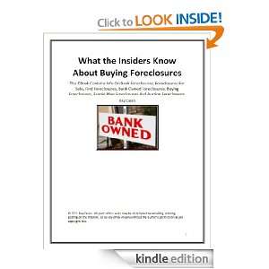  What the Insiders Know about Buying Foreclosures eBook 