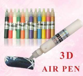 Set of 12 colours Creative Nail Art Painting Drawing Polish DIY 3D Pen 