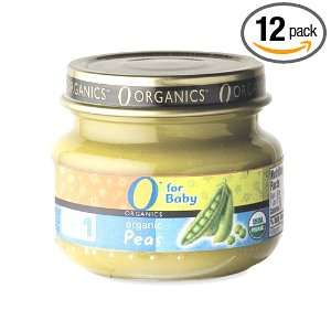Organics for Baby Organic Peas, Stage 1, 2.5 Ounce Jars (Pack of 12 
