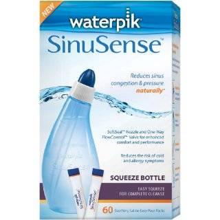 Waterpik SWS 360 Sinusense Squeeze Bottle Includes 60 Soothing Saline 