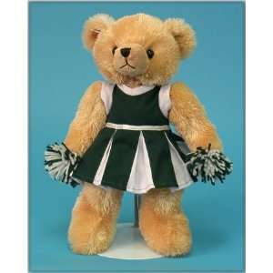  12 Cheerleader Bear, Green w/White Dress Case Pack 24 