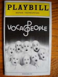 Playbill Voca People Off Broadway 2011 Westside Theatre  